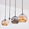Ripoll Suspension, Boule lumineuse, Suspension Ambre, Clair, Fumé, 4 lumières