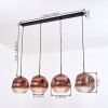 Ripoll Suspension, Boule lumineuse, Suspension Clair, Cuivré, 4 lumières