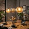 Ripoll Suspension, Boule lumineuse, Suspension Ambre, Fumé, 3 lumières
