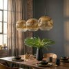 Ripoll Suspension, Boule lumineuse, Suspension Or, Clair, 3 lumières