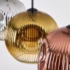 Ripoll Suspension, Boule lumineuse, Suspension Chrome, Or, Clair, Cuivré, Fumé, 3 lumières