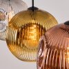 Ripoll Suspension, Boule lumineuse, Suspension Chrome, Or, Clair, Cuivré, Fumé, 3 lumières