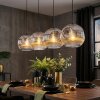 Ripoll Suspension, Boule lumineuse, Suspension Chrome, Clair, Fumé, 4 lumières
