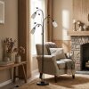 Mirelia Lampadaire Rouille, Noir, 3 lumières