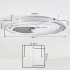 Rarel Plafonnier LED Chrome, Gris, Argenté, Blanc, 1 lumière