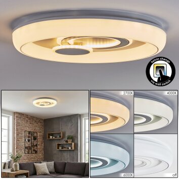 Rarel Plafonnier LED Blanc, 1 lumière