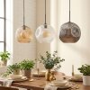 Ripoll Suspension, Boule lumineuse, Suspension Ambre, Clair, Fumé, 3 lumières