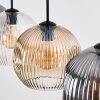 Ripoll Suspension, Boule lumineuse, Suspension Ambre, Clair, Fumé, 4 lumières