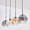 Ripoll Suspension, Boule lumineuse, Suspension Ambre, Clair, Fumé, 4 lumières