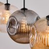 Ripoll Suspension, Boule lumineuse, Suspension Ambre, Clair, Fumé, 4 lumières