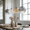 Ripoll Suspension, Boule lumineuse, Suspension Ambre, Clair, Fumé, 4 lumières