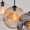 Ripoll Suspension, Boule lumineuse, Suspension Ambre, Clair, Fumé, 4 lumières