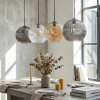 Ripoll Suspension, Boule lumineuse, Suspension Ambre, Clair, Fumé, 4 lumières