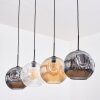 Ripoll Suspension, Boule lumineuse, Suspension Ambre, Clair, Fumé, 4 lumières