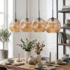 Ripoll Suspension, Boule lumineuse, Suspension Ambre, 4 lumières