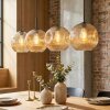 Ripoll Suspension, Boule lumineuse, Suspension Ambre, 4 lumières