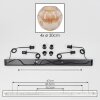 Ripoll Suspension, Boule lumineuse, Suspension Ambre, 4 lumières