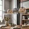 Ripoll Suspension, Boule lumineuse, Suspension Ambre, Clair, Fumé, 4 lumières