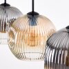 Ripoll Suspension, Boule lumineuse, Suspension Ambre, Clair, Fumé, 4 lumières