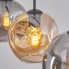 Koyoto Suspension, Boule lumineuse, Suspension Ambre, Fumé, 3 lumières
