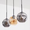 Koyoto Suspension, Boule lumineuse, Suspension Ambre, Fumé, 3 lumières