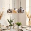 Ripoll Suspension, Boule lumineuse, Suspension Ambre, Clair, Fumé, 3 lumières