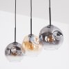 Ripoll Suspension, Boule lumineuse, Suspension Ambre, Clair, Fumé, 3 lumières