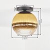 Koyoto Plafonnier, Boule lumineuse 30 cm Or, Clair, 1 lumière