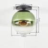Koyoto Plafonnier, Boule lumineuse 30 cm Vert, Clair, 1 lumière