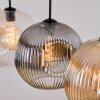 Ripoll Suspension, Boule lumineuse, Suspension Ambre, Clair, Fumé, 4 lumières