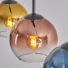 Koyoto Suspension, Boule lumineuse, Suspension Bleu, Or, Clair, Cuivré, 3 lumières