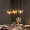 Koyoto Suspension, Boule lumineuse, Suspension Bleu, Or, Cuivré, 3 lumières
