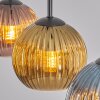 Koyoto Suspension, Boule lumineuse, Suspension Bleu, Or, Cuivré, 3 lumières