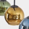 Koyoto Suspension, Boule lumineuse, Suspension Bleu, Or, Vert, 3 lumières