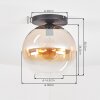 Koyoto Plafonnier, Boule lumineuse 30 cm Ambre, Clair, 1 lumière