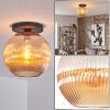 Koyoto Plafonnier, Boule lumineuse 30 cm Ambre, 1 lumière