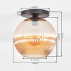 Koyoto Plafonnier, Boule lumineuse 30 cm Ambre, 1 lumière