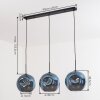 Ripoll Suspension, Boule lumineuse, Suspension Bleu, 3 lumières