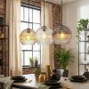 Ripoll Suspension, Boule lumineuse, Suspension Ambre, Clair, Fumé, 3 lumières