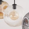 Ripoll Suspension, Boule lumineuse, Suspension Ambre, Clair, Fumé, 3 lumières