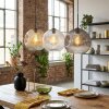 Ripoll Suspension, Boule lumineuse, Suspension Ambre, Clair, Fumé, 3 lumières