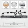 Ripoll Suspension, Boule lumineuse, Suspension Ambre, Clair, Fumé, 3 lumières