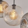 Ripoll Suspension, Boule lumineuse, Suspension Ambre, Clair, Fumé, 3 lumières