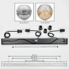 Ripoll Suspension, Boule lumineuse, Suspension Ambre, Clair, Fumé, 3 lumières