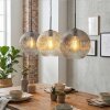 Ripoll Suspension, Boule lumineuse, Suspension Ambre, Clair, Fumé, 3 lumières