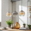 Ripoll Suspension, Boule lumineuse, Suspension Ambre, Clair, Fumé, 3 lumières