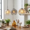 Ripoll Suspension, Boule lumineuse, Suspension Ambre, Clair, Fumé, 3 lumières