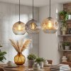 Ripoll Suspension, Boule lumineuse, Suspension Ambre, Clair, Fumé, 3 lumières