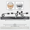 Ripoll Suspension, Boule lumineuse, Suspension Ambre, Clair, Fumé, 3 lumières