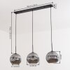 Ripoll Suspension, Boule lumineuse, Suspension Fumé, 3 lumières